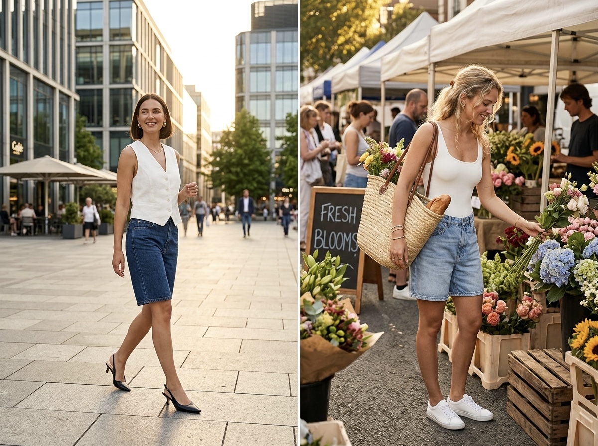 How to Style Relaxed Summer Denim: The Clean Girl Guide to Jorts & Skirts